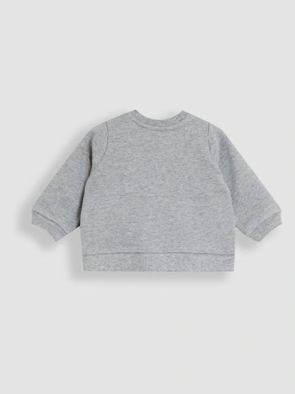 JoJo Maman Bébé Grey London Bus 2-Piece Appliqué Sweatshirt & Joggers Set