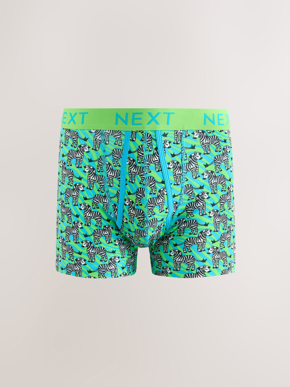 Dsiney Kidz - Bright Pink/Blue Animals Pattern A-Front Cotton Rich Boxers 5 Pack image 2