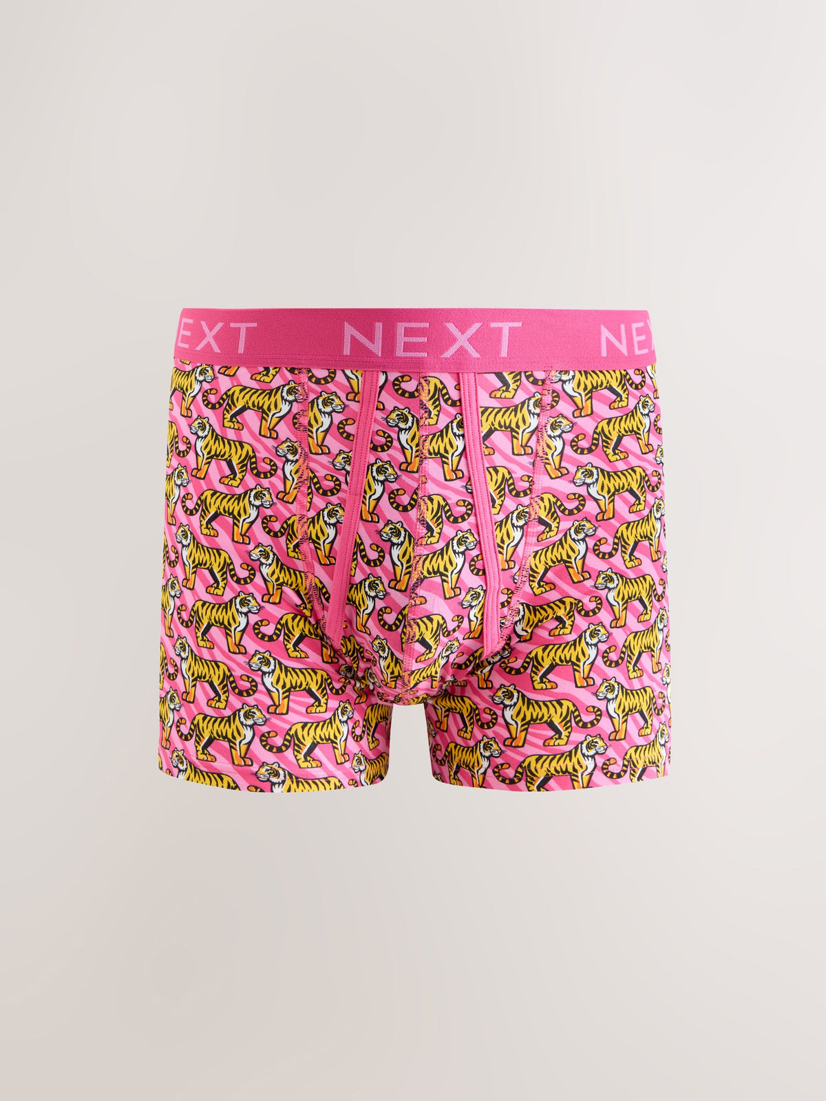 Dsiney Kidz - Bright Pink/Blue Animals Pattern A-Front Cotton Rich Boxers 5 Pack image 4