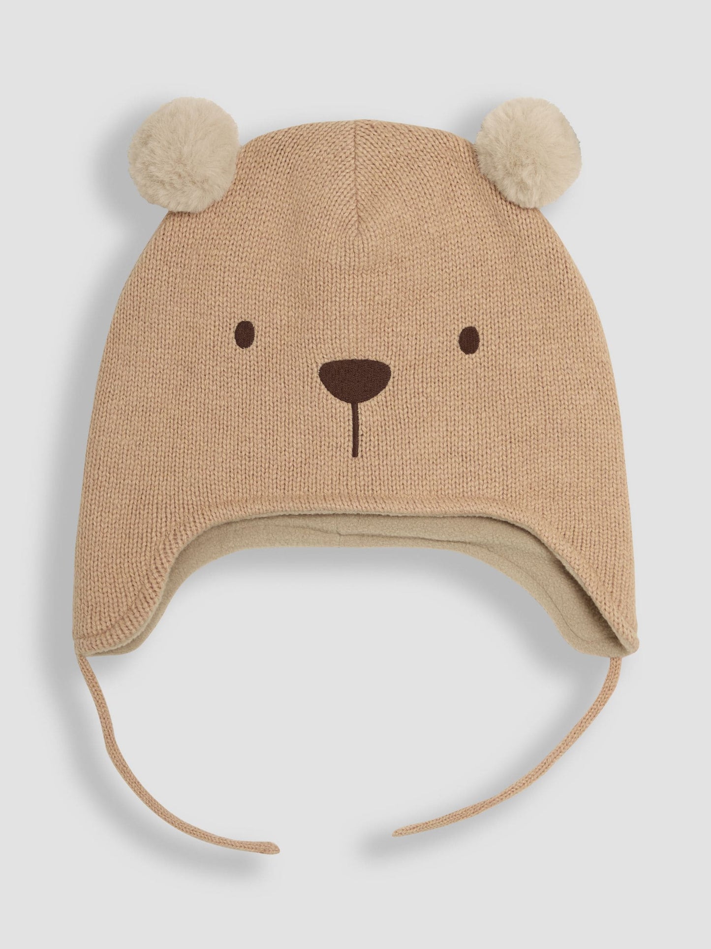 JoJo Maman Bébé Brown Bear Pom Pom Hat image 1