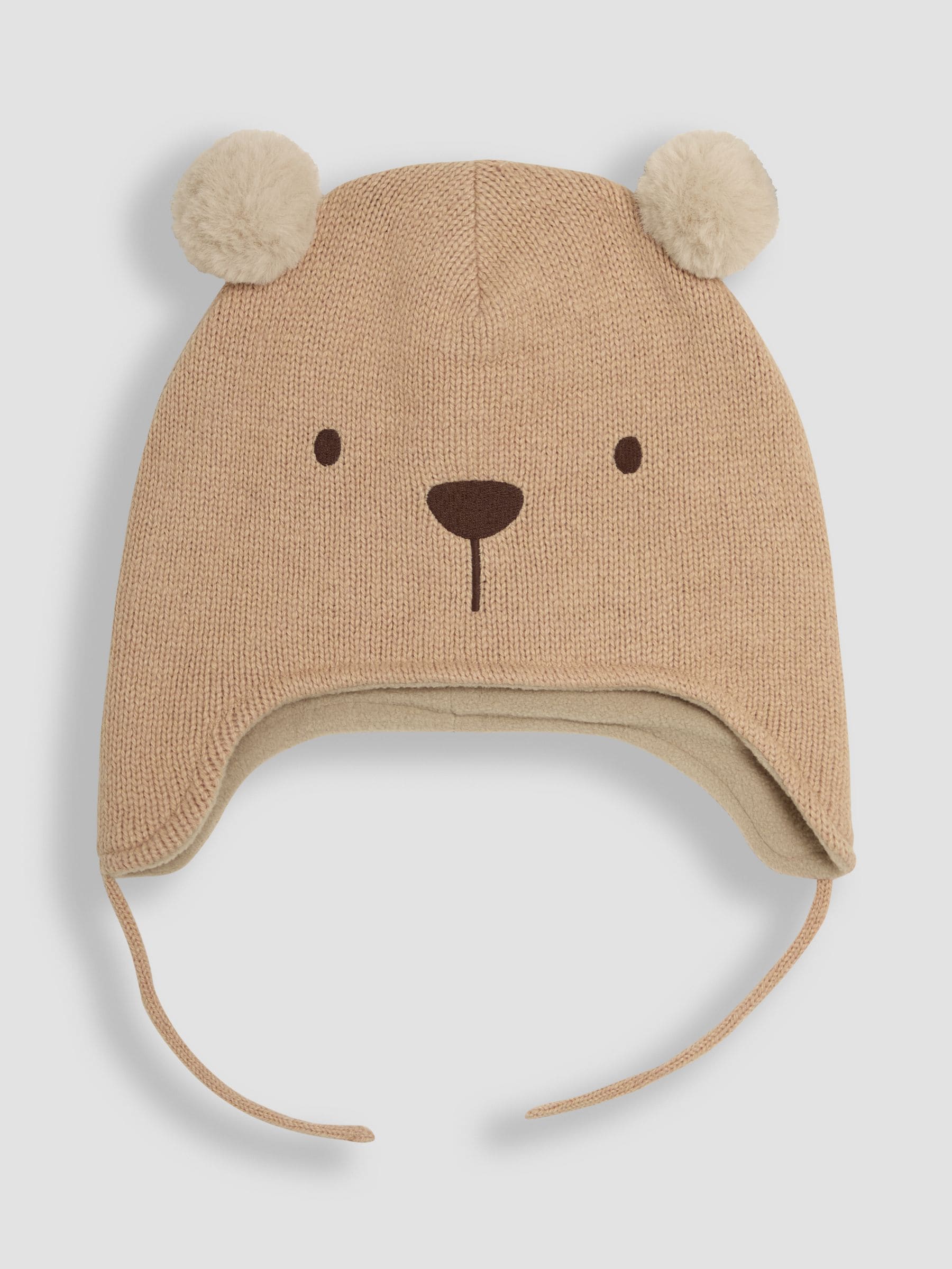 JoJo Maman Bébé Brown Bear Pom Pom Hat image 1