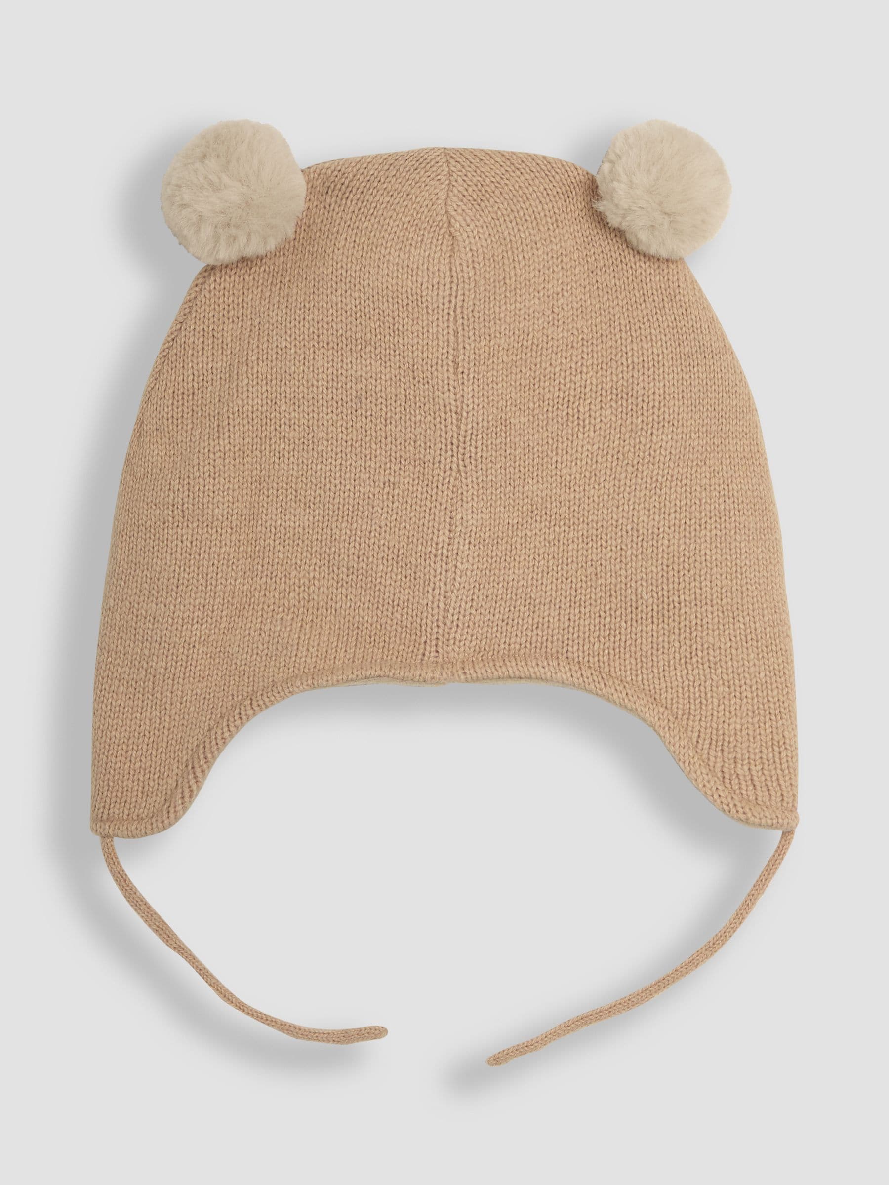 JoJo Maman Bébé Brown Bear Pom Pom Hat image 2