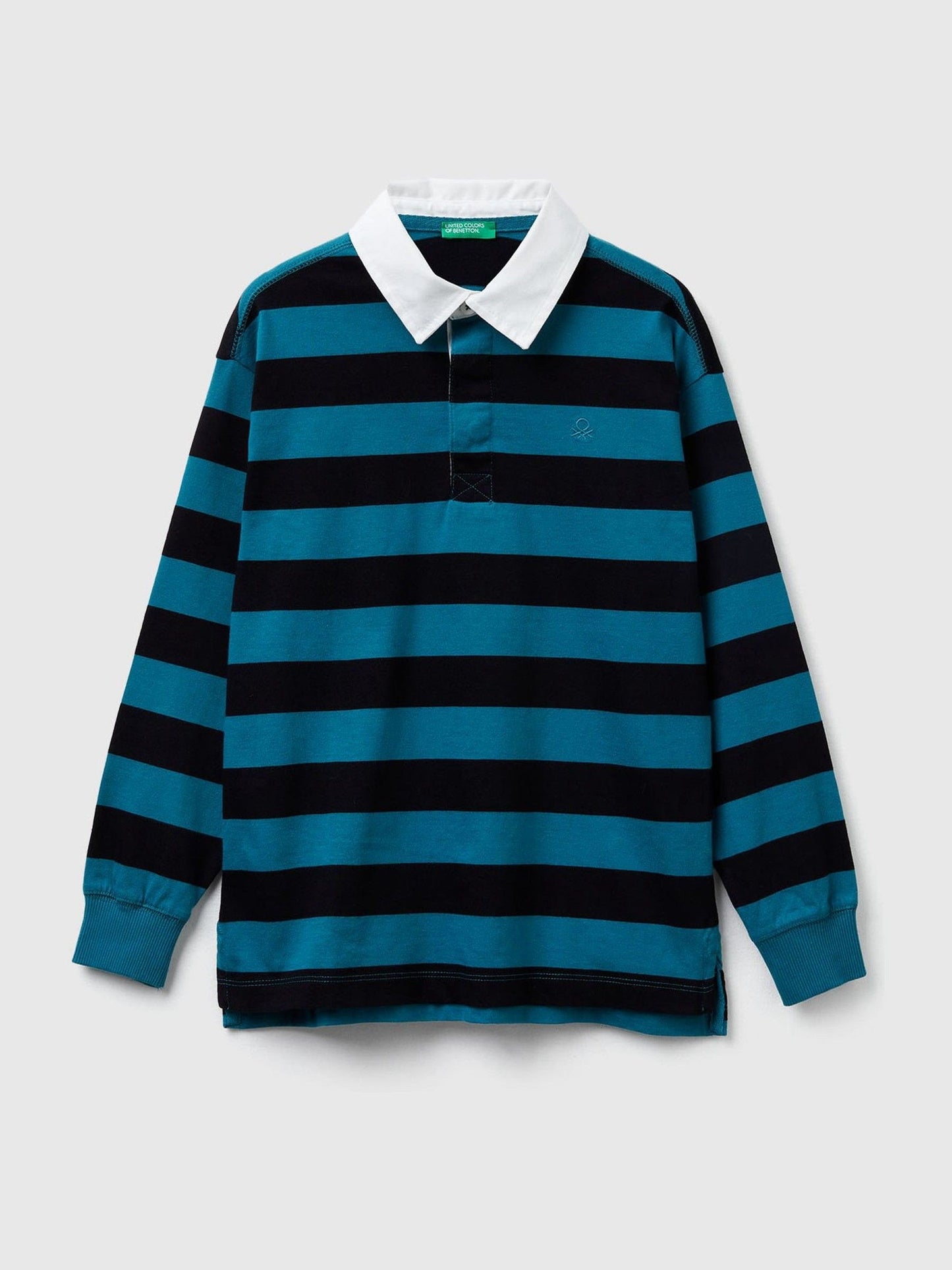 Dsiney Kidz - Benetton Blue Striped Rugby Shirt image 1