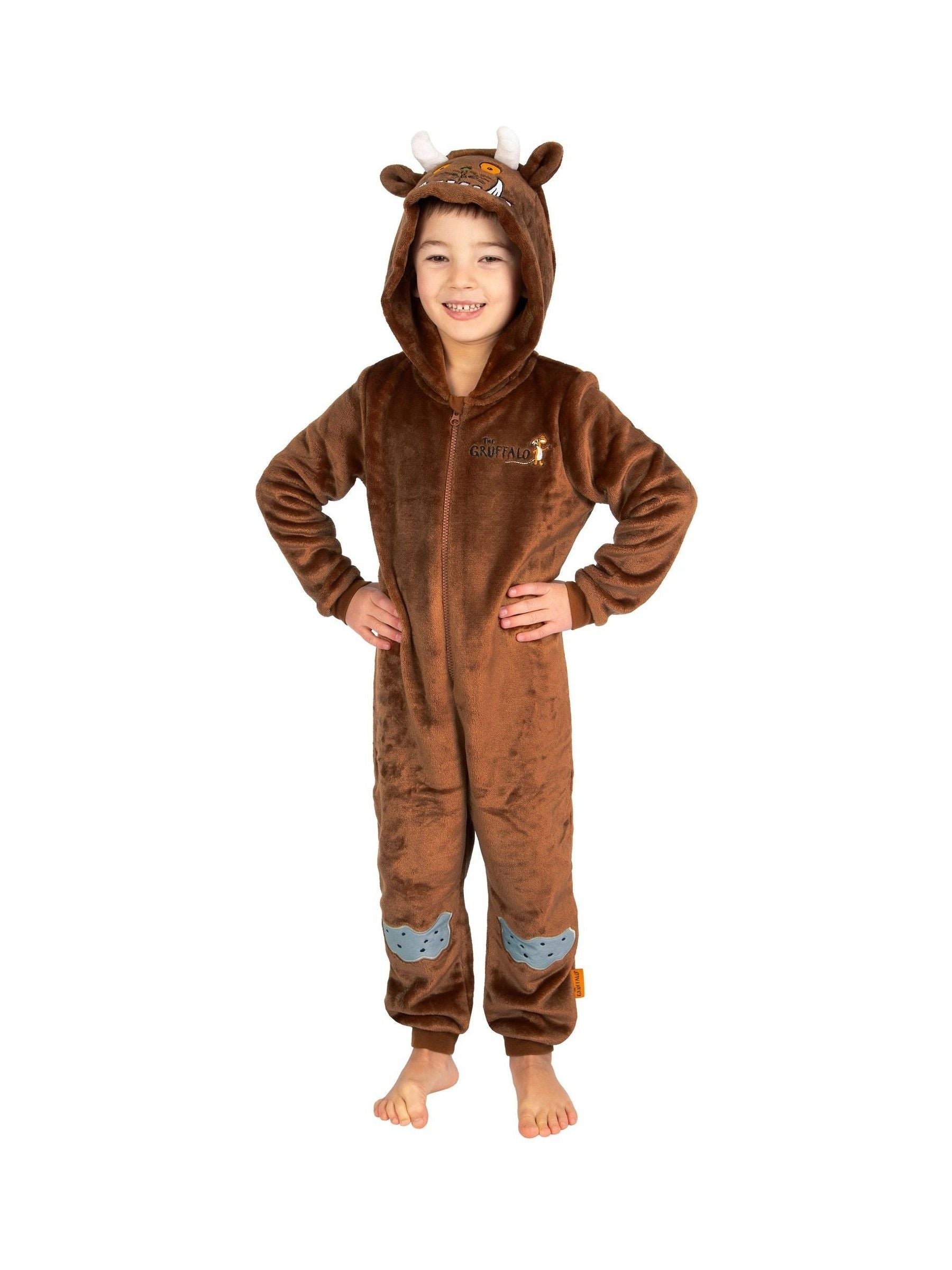 Dsiney Kidz - Character Brown The Gruffalo Fleece All-In-One With 3D Ears and Horns image 2