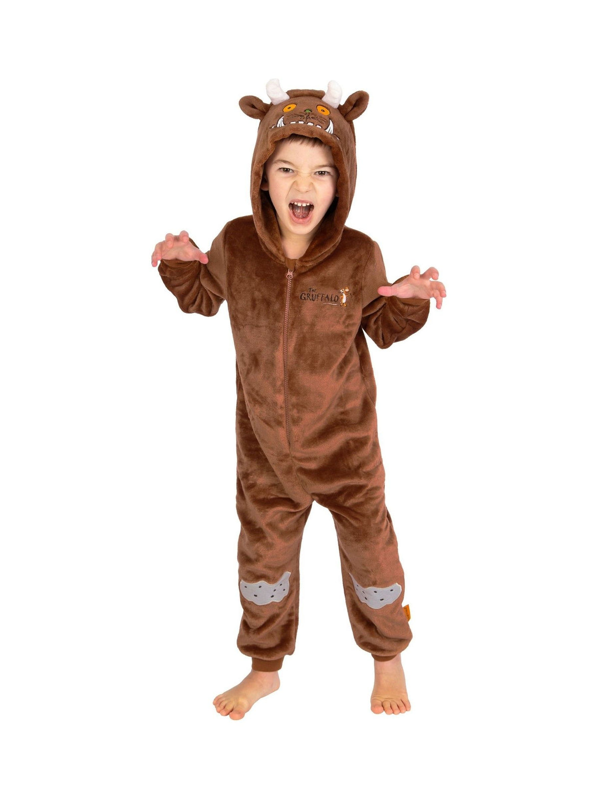 Dsiney Kidz - Character Brown The Gruffalo Fleece All-In-One With 3D Ears and Horns image 3