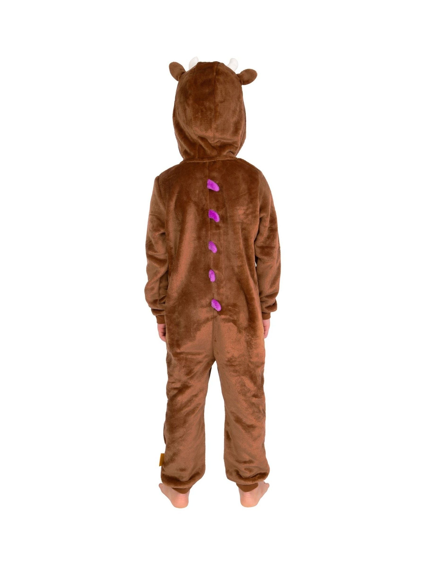Dsiney Kidz - Character Brown The Gruffalo Fleece All-In-One With 3D Ears and Horns image 4