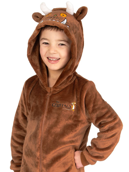 Dsiney Kidz - Character Brown The Gruffalo Fleece All-In-One With 3D Ears and Horns image 6