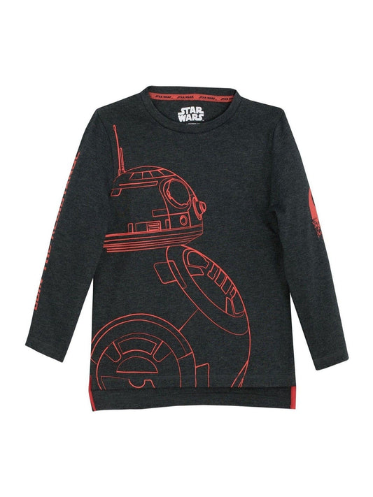 Dsiney Kidz - Character Grey Star Wars BB8 Long Sleeve 100% Cotton Top image 1
