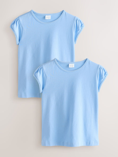 Dsiney Kidz - Pale Blue 2 Pack Puff Sleeve T-Shirts (3-16yrs) image 1