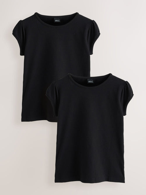 Dsiney Kidz - Black 2 Pack Puff Sleeve T-Shirts (3-16yrs) image 1