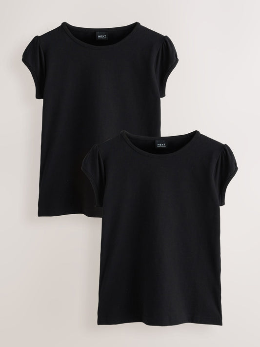 Dsiney Kidz - Black 2 Pack Puff Sleeve T-Shirts (3-16yrs) image 1