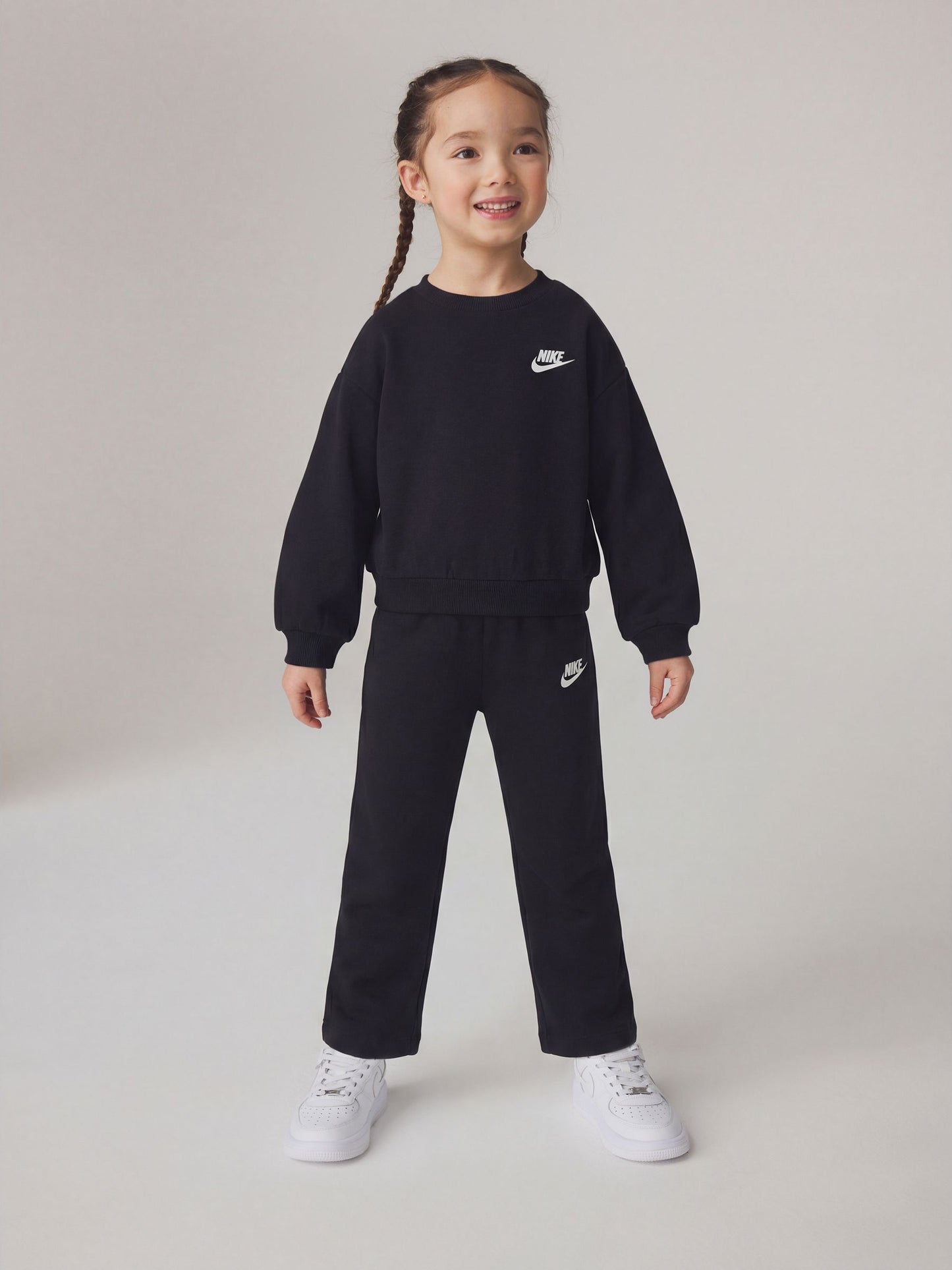 Nike Black Sweatshirt and Wide Leg Joggers Set image 1
