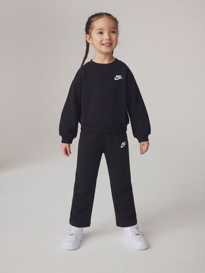 Nike Black Sweatshirt and Wide Leg Joggers Set image 1