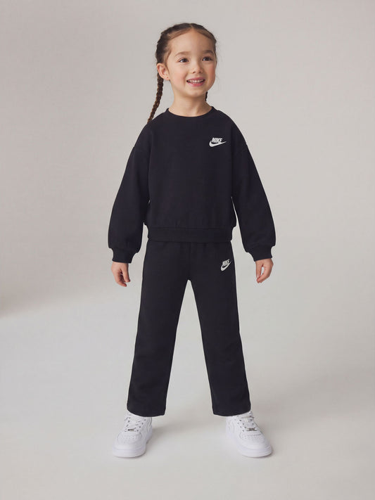 Nike Black Sweatshirt and Wide Leg Joggers Set image 1