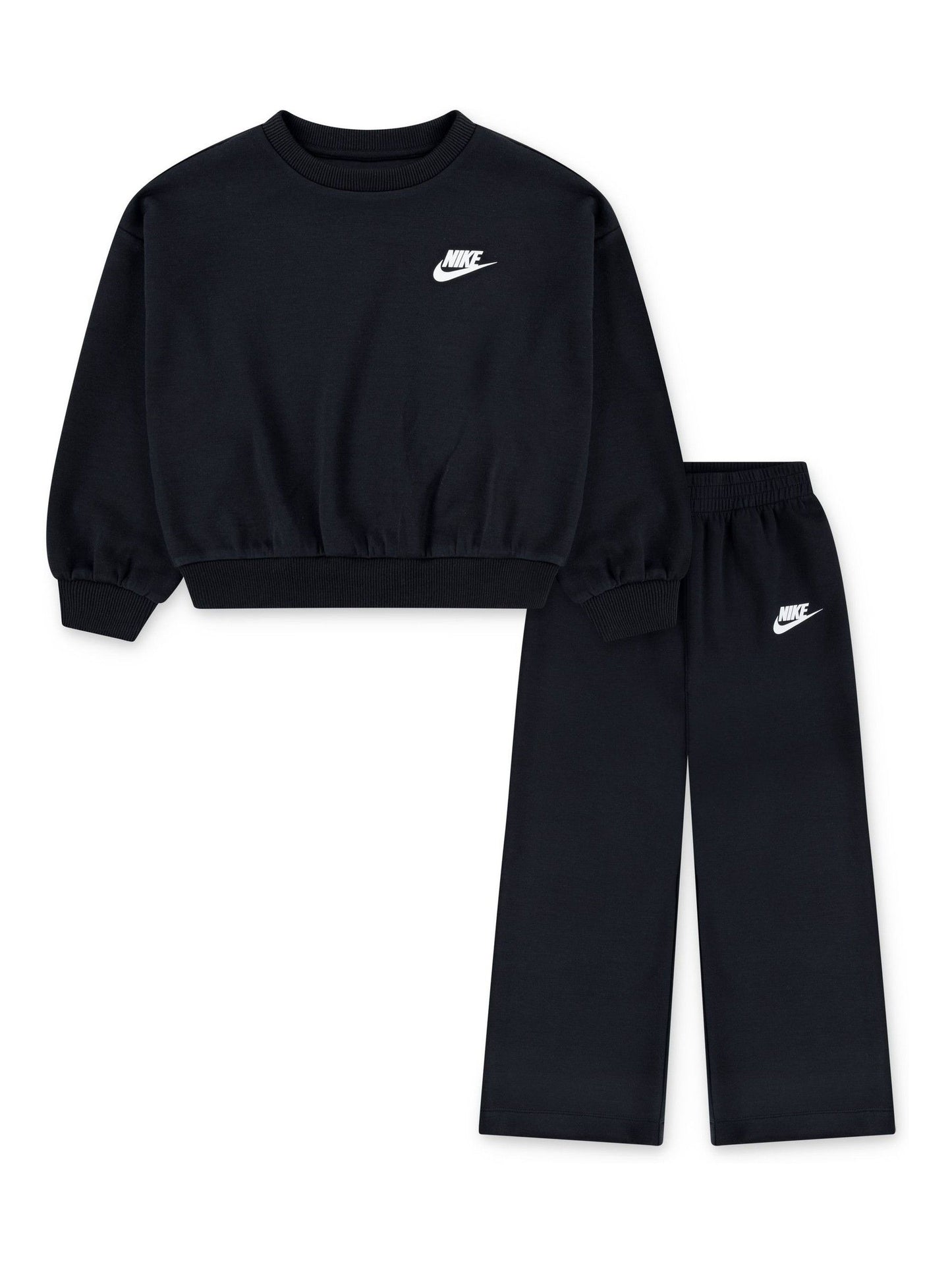 Nike Black Sweatshirt and Wide Leg Joggers Set image 2