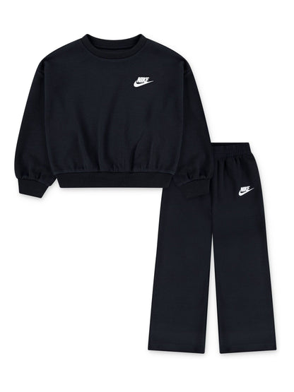 Nike Black Sweatshirt and Wide Leg Joggers Set image 2