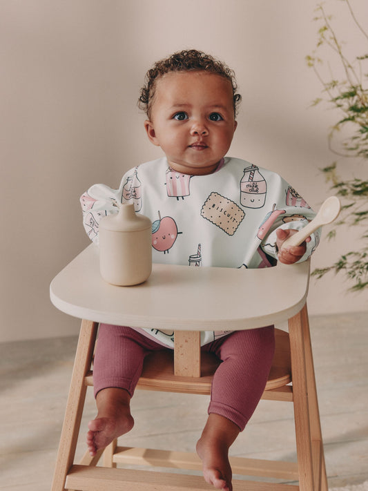Mint Green Breakfast Club Weaning And Feeding Sleeved Bib image 1