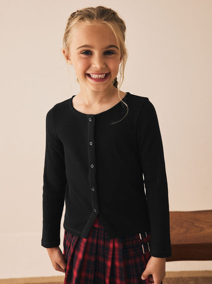 Dsiney Kidz - Black Long Sleeve Ribbed Cardigan (3-16yrs) image 1