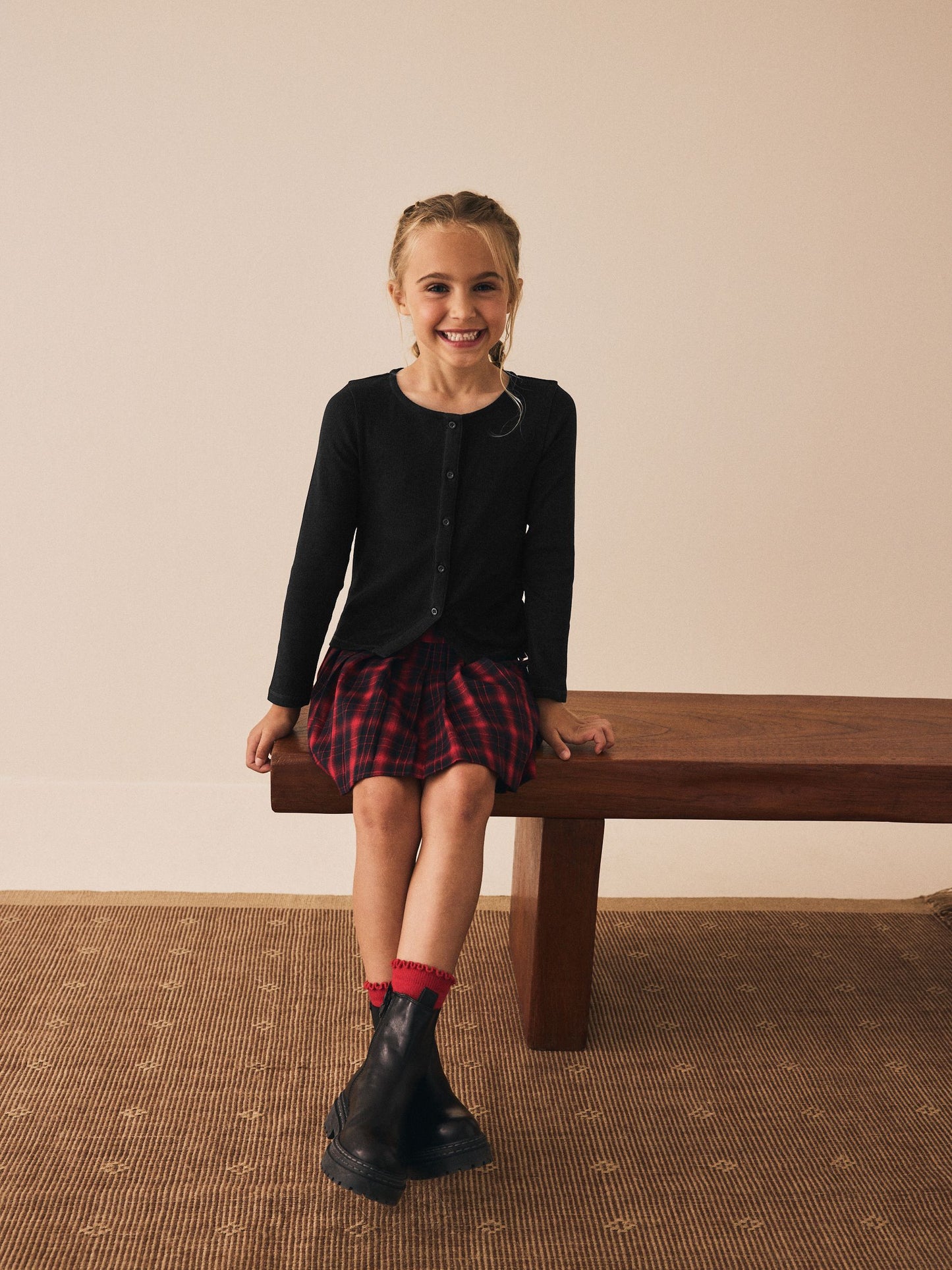 Dsiney Kidz - Black Long Sleeve Ribbed Cardigan (3-16yrs) image 2