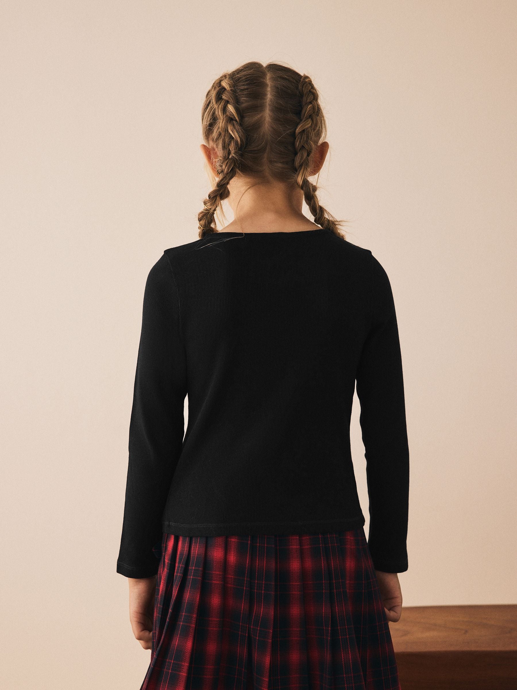 Dsiney Kidz - Black Long Sleeve Ribbed Cardigan (3-16yrs) image 3