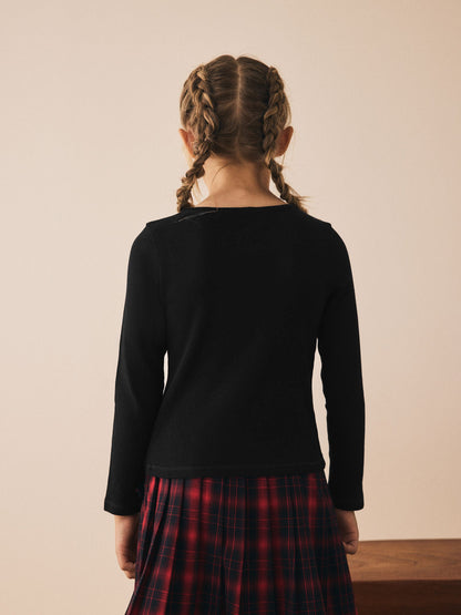 Dsiney Kidz - Black Long Sleeve Ribbed Cardigan (3-16yrs) image 3