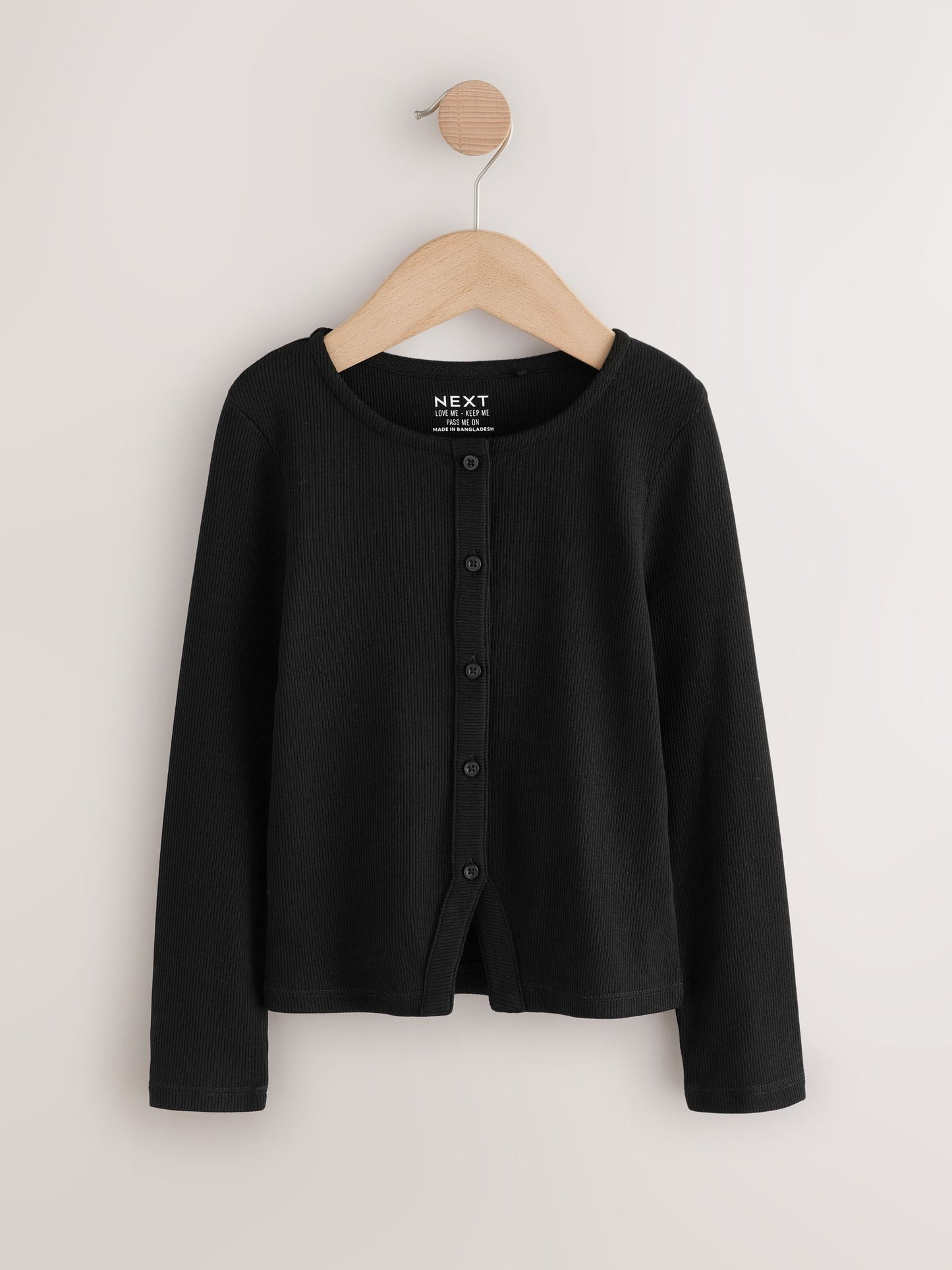 Dsiney Kidz - Black Long Sleeve Ribbed Cardigan (3-16yrs) image 5