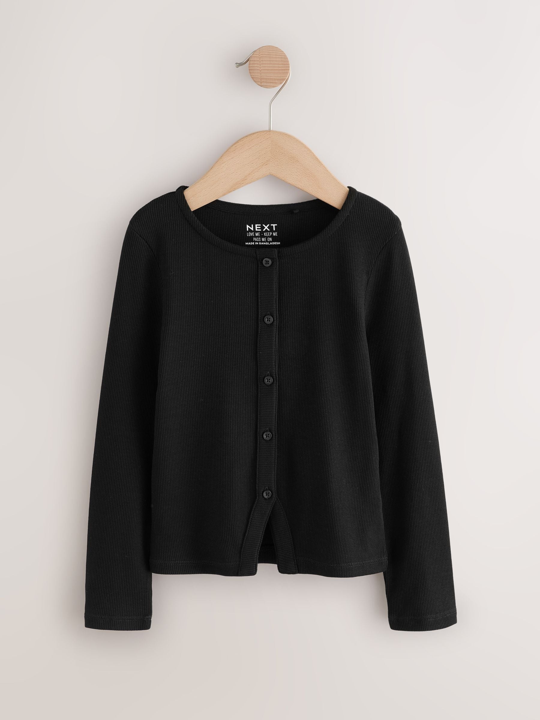 Dsiney Kidz - Black Long Sleeve Ribbed Cardigan (3-16yrs) image 5
