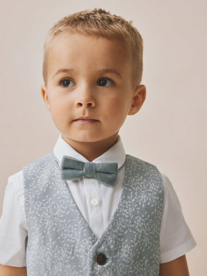 Pale Blue Waistcoat, Shirt, Shorts & Tie Set (3mths-9yrs) image 4