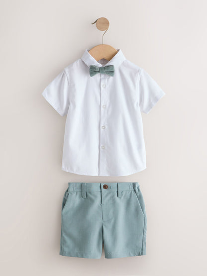 Pale Blue Waistcoat, Shirt, Shorts & Tie Set (3mths-9yrs) image 7