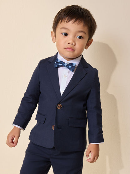 Navy Blazer Shirt Trousers and Bow Tie Set (3mths-9yrs) image 2