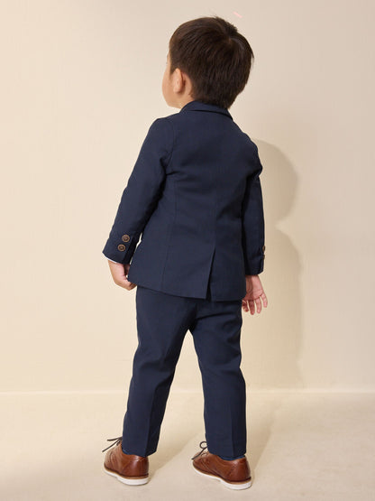 Navy Blazer Shirt Trousers and Bow Tie Set (3mths-9yrs) image 3
