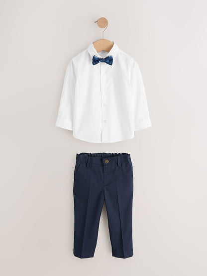 Navy Blazer Shirt Trousers and Bow Tie Set (3mths-9yrs) image 6