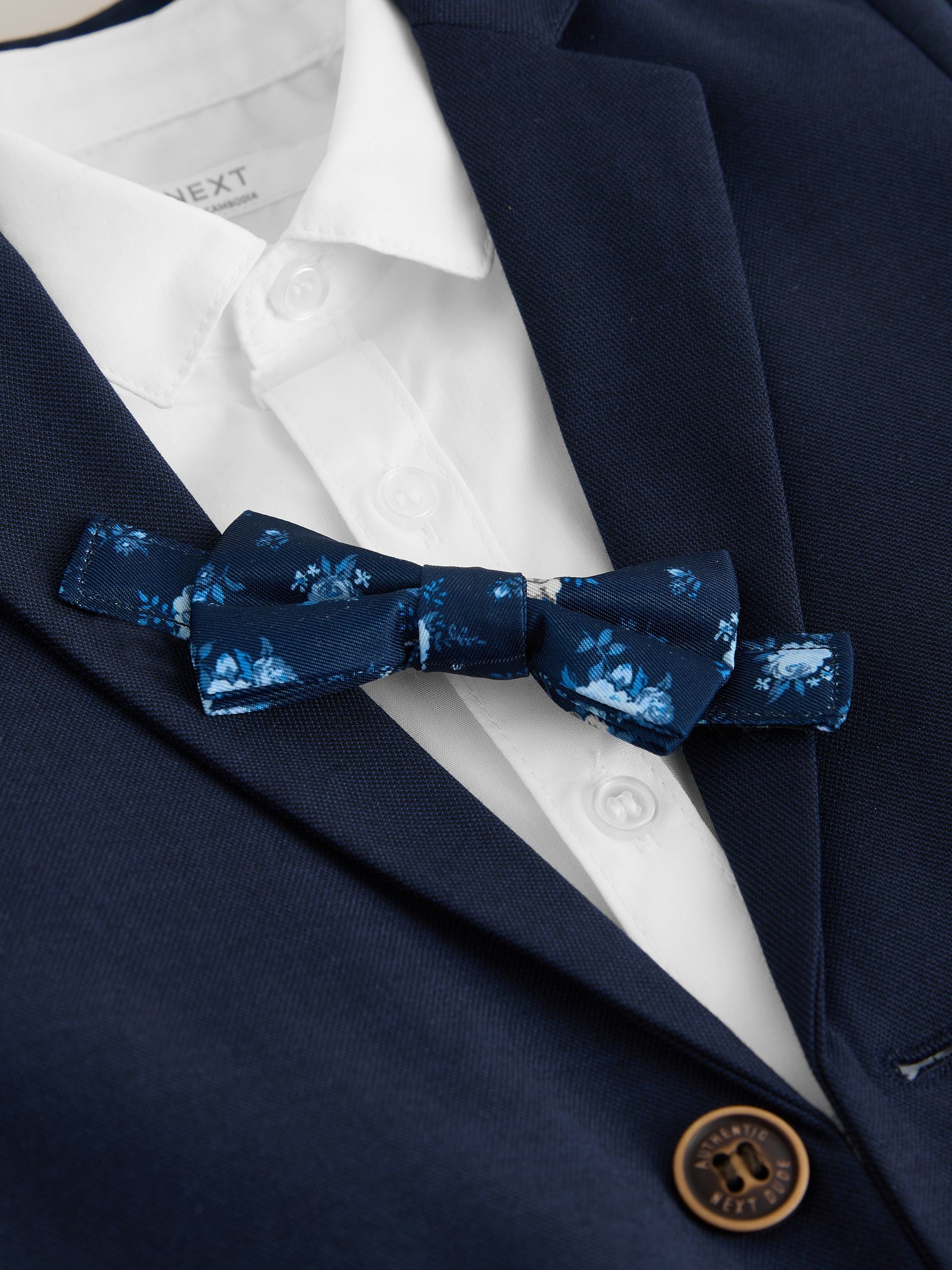 Navy Blazer Shirt Trousers and Bow Tie Set (3mths-9yrs) image 8