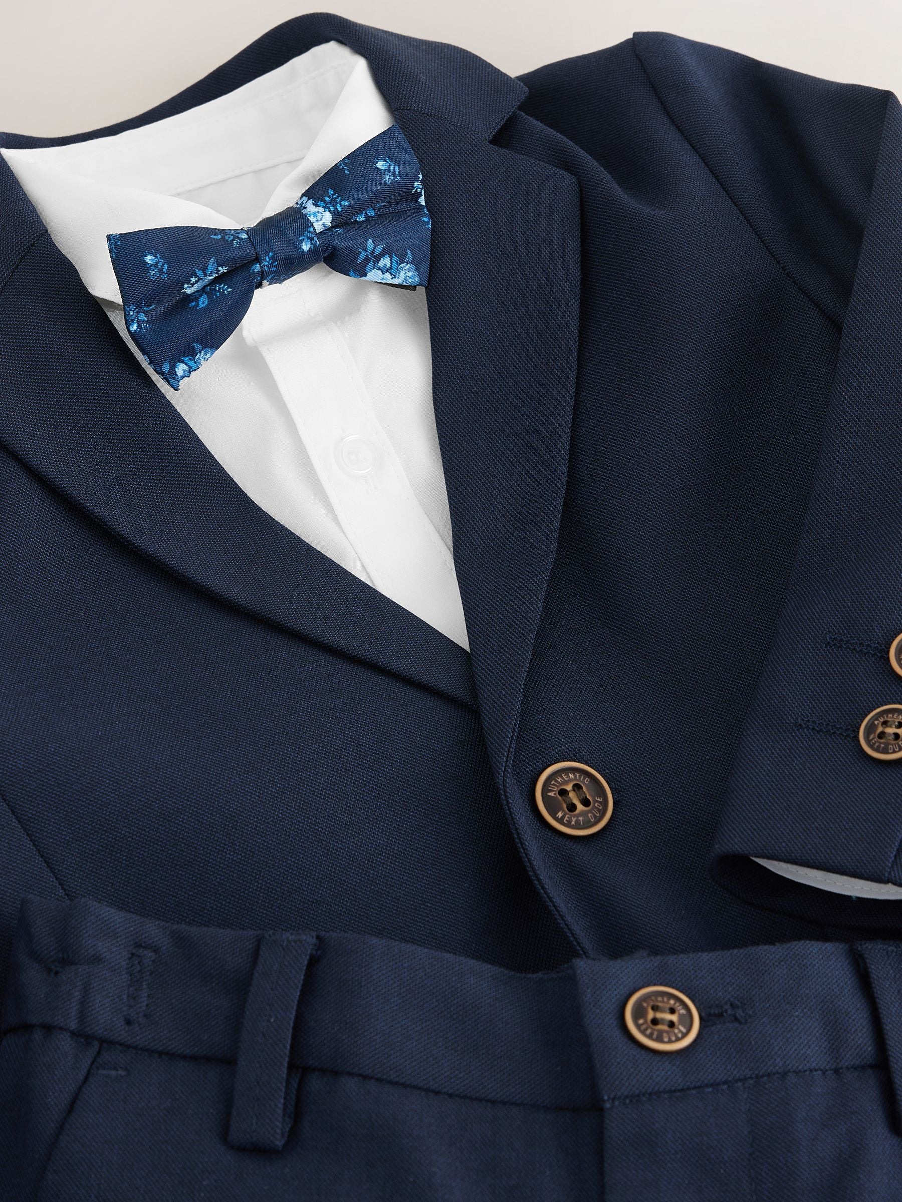 Navy Blazer Shirt Trousers and Bow Tie Set (3mths-9yrs) image 9
