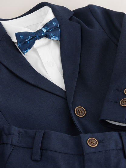 Navy Blazer Shirt Trousers and Bow Tie Set (3mths-9yrs) image 9