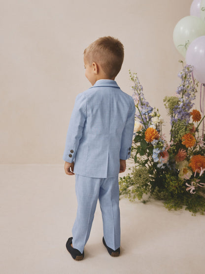 Blue Blazer Shirt Trousers and Bow Tie Set (3mths-9yrs) image 3