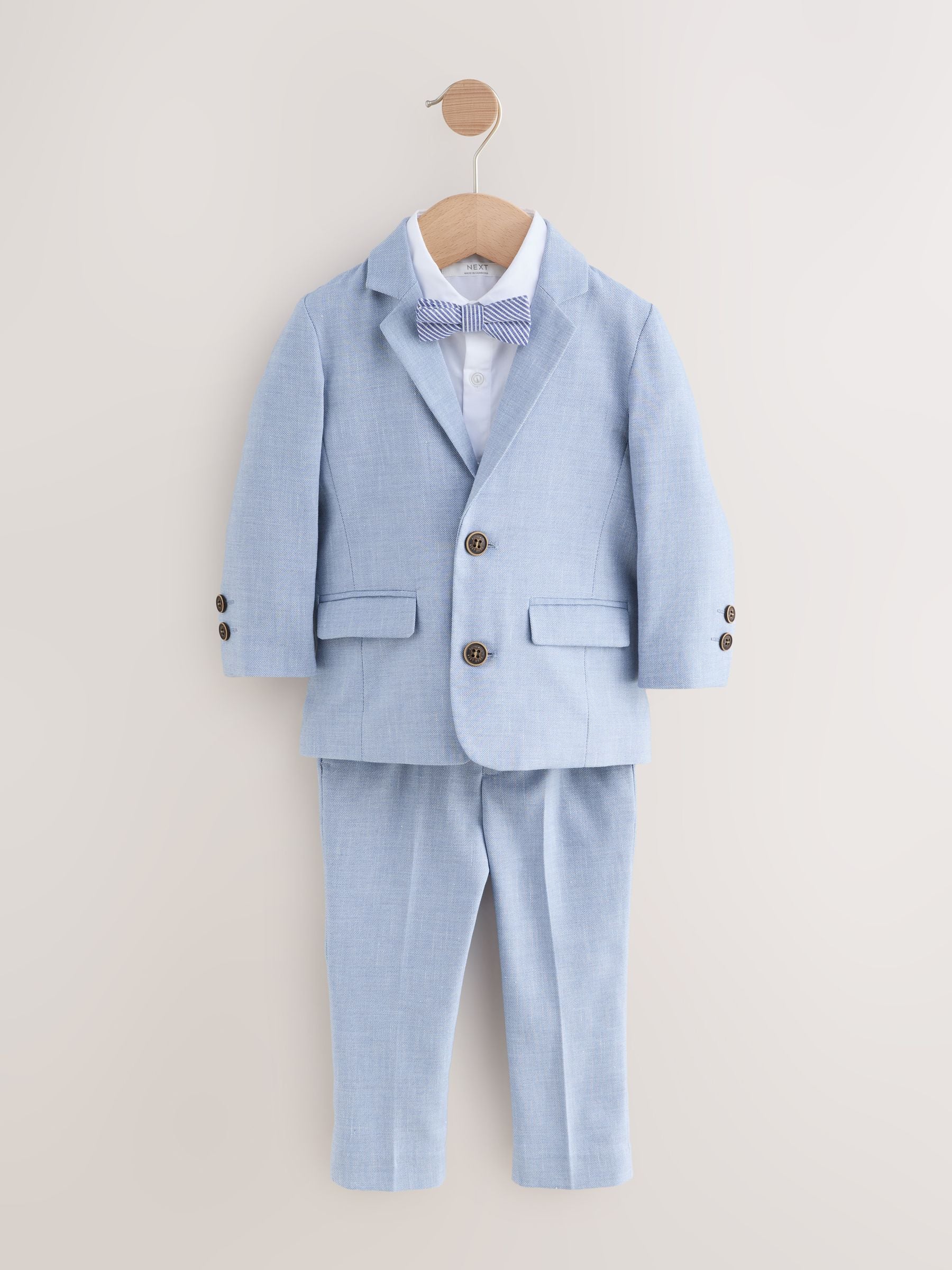 Blue Blazer Shirt Trousers and Bow Tie Set (3mths-9yrs) image 5