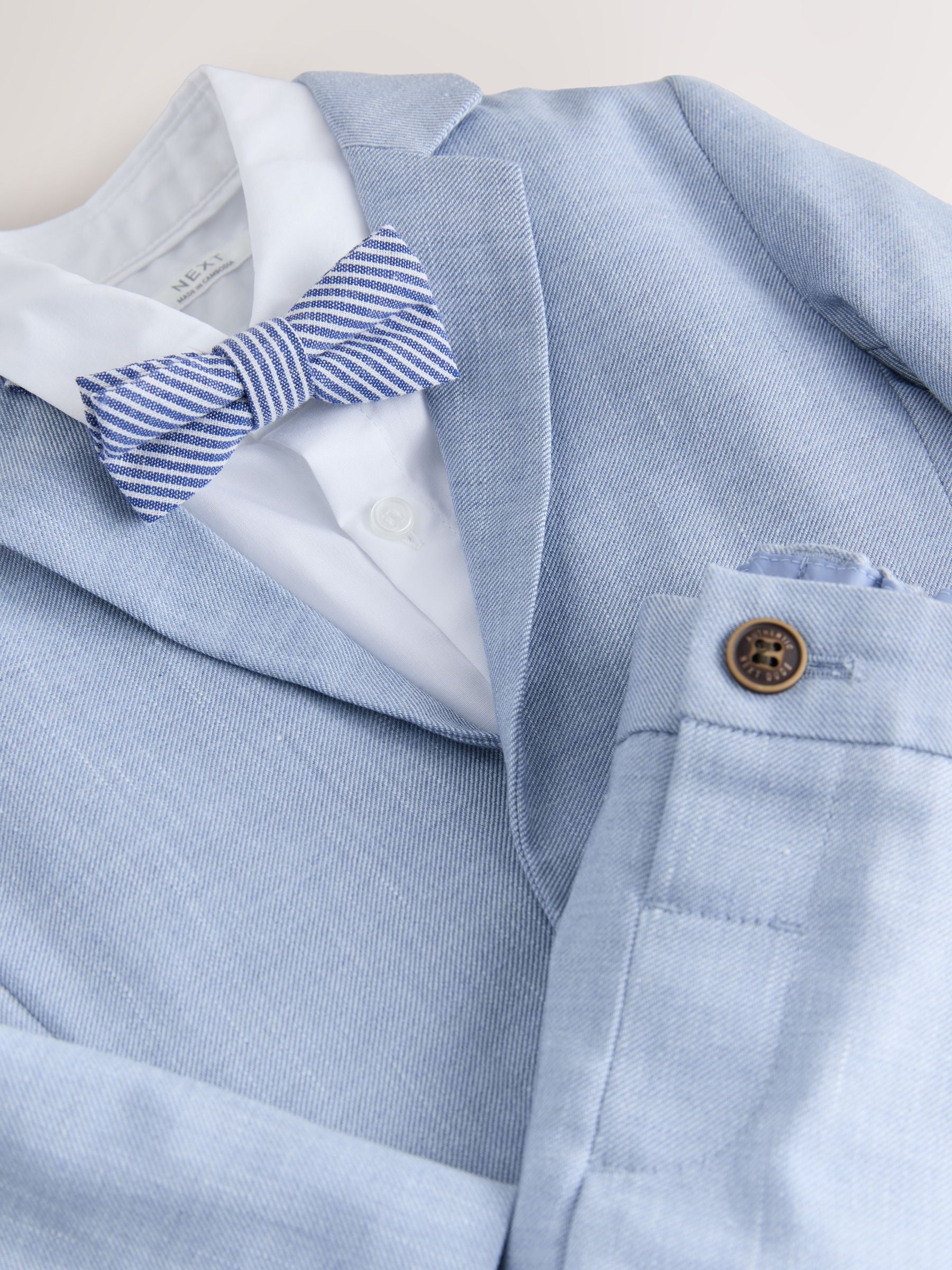 Blue Blazer Shirt Trousers and Bow Tie Set (3mths-9yrs) image 9