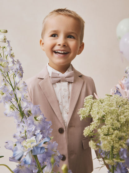 Pink Blazer Shirt Trousers and Bow Tie Set (3mths-9yrs) image 2
