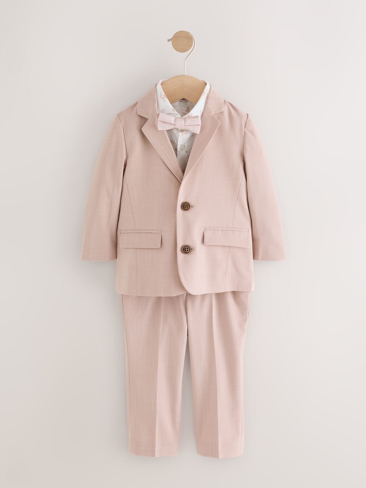Pink Blazer Shirt Trousers and Bow Tie Set (3mths-9yrs) image 4