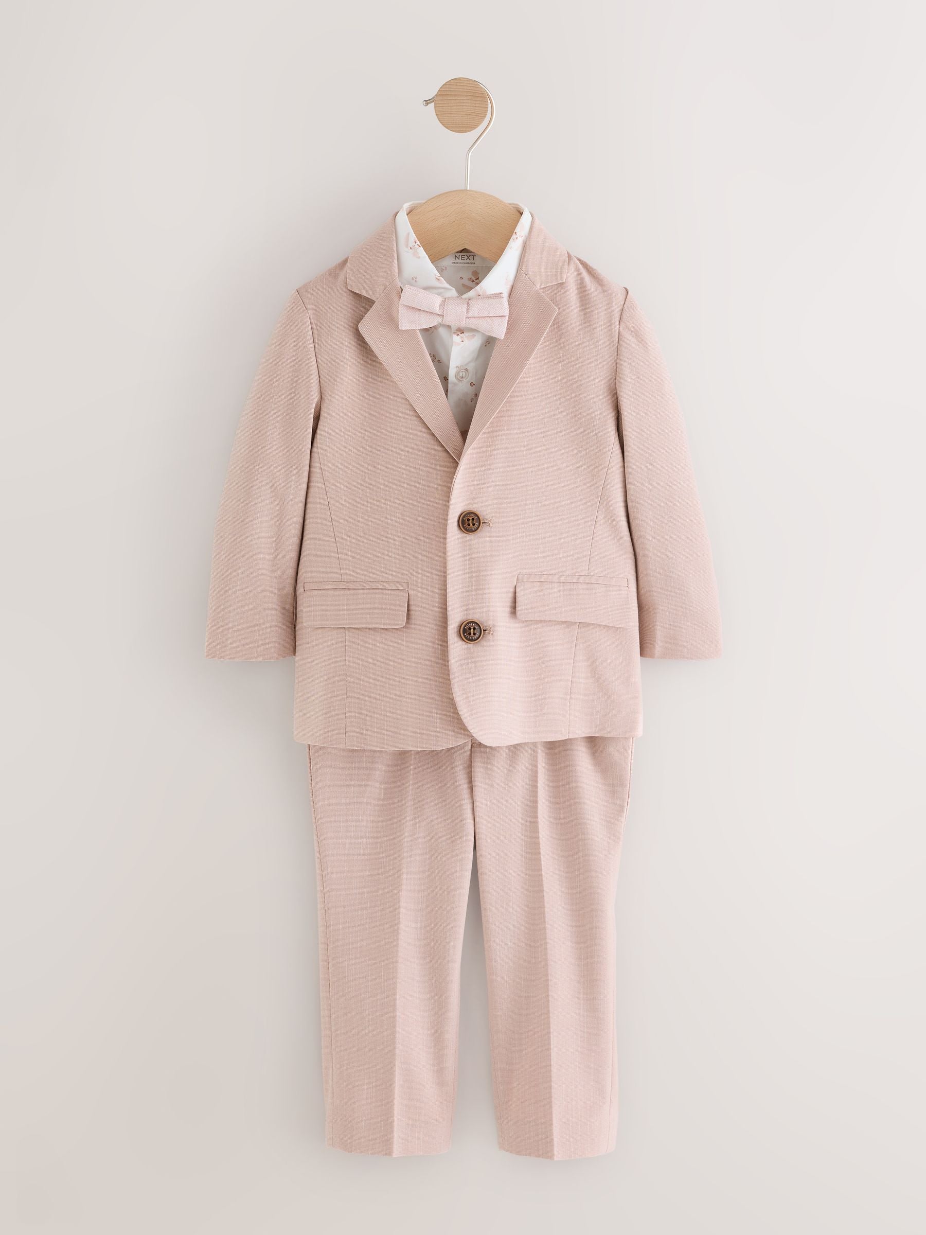 Pink Blazer Shirt Trousers and Bow Tie Set (3mths-9yrs) image 4
