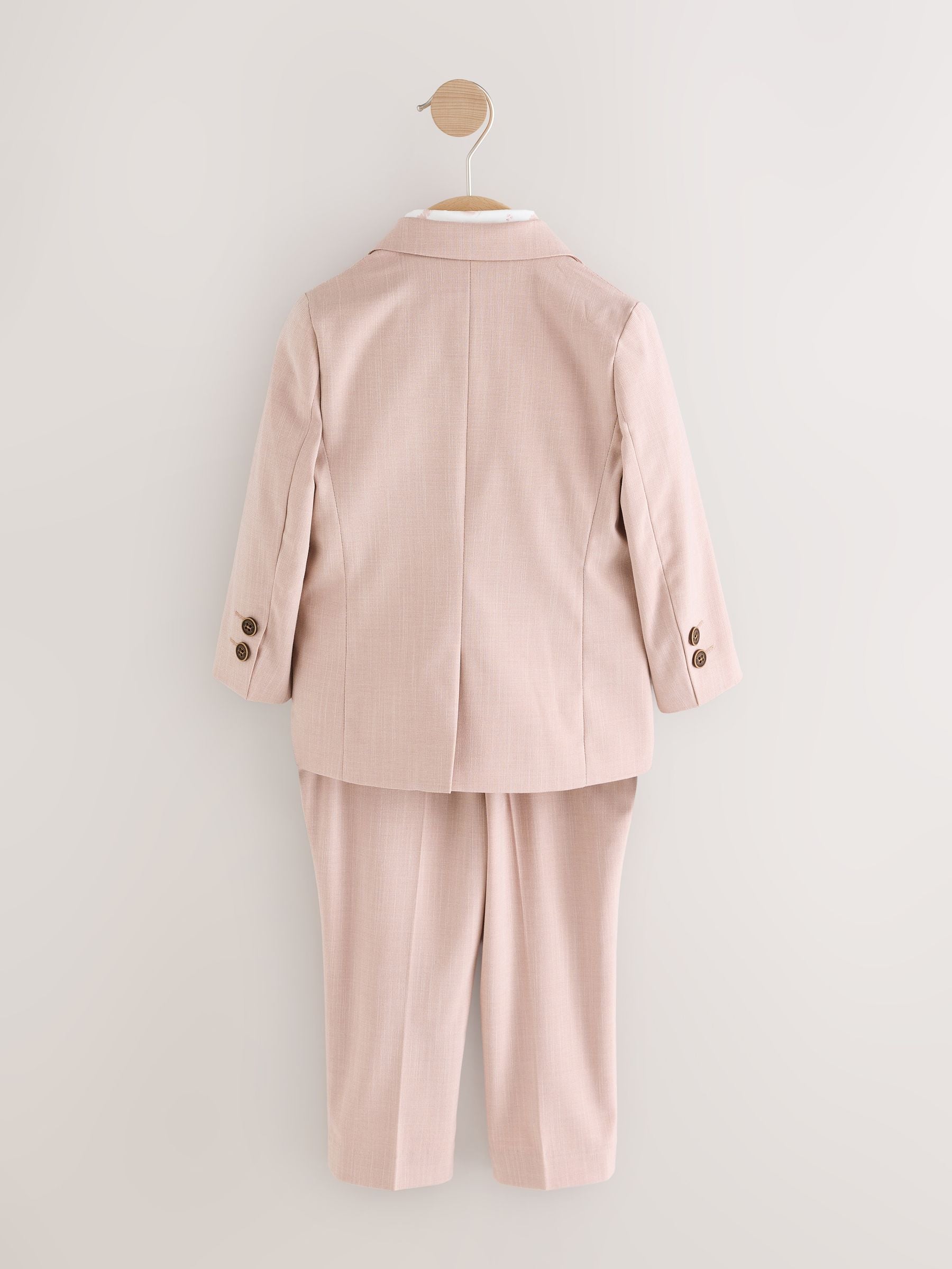 Pink Blazer Shirt Trousers and Bow Tie Set (3mths-9yrs) image 5
