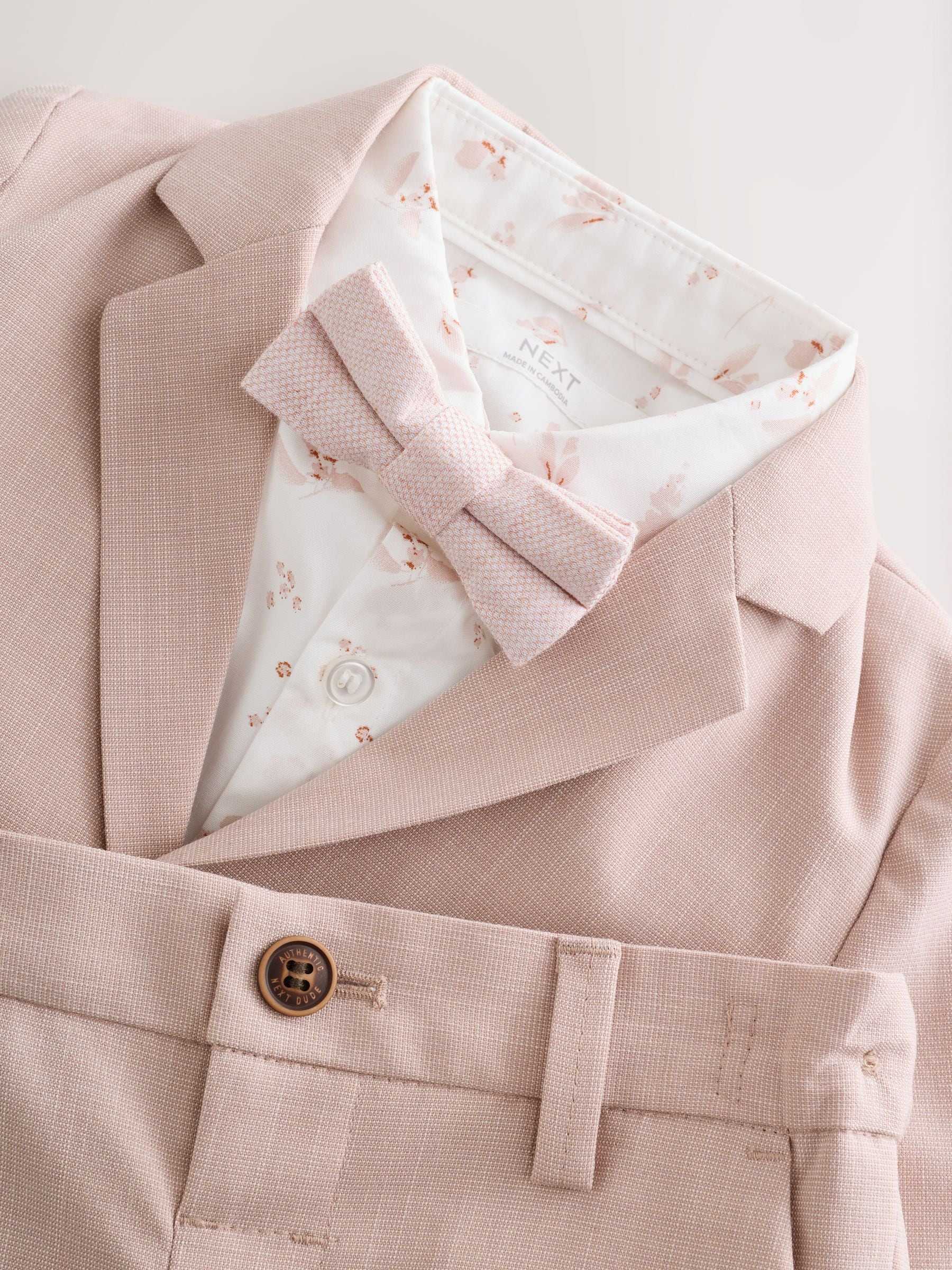 Pink Blazer Shirt Trousers and Bow Tie Set (3mths-9yrs) image 7