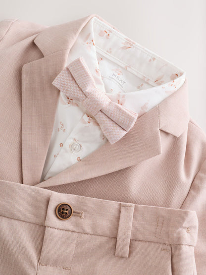 Pink Blazer Shirt Trousers and Bow Tie Set (3mths-9yrs) image 7