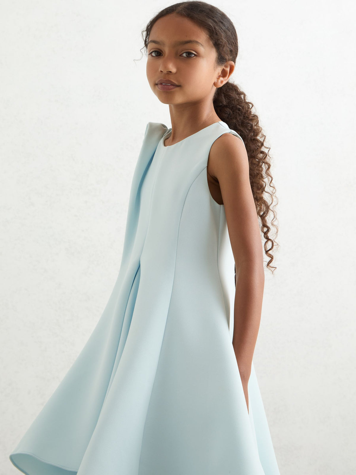 Reiss Blue Florie 4-9 yrs Flower-Detail Fit-And-Flare Dress - image 4