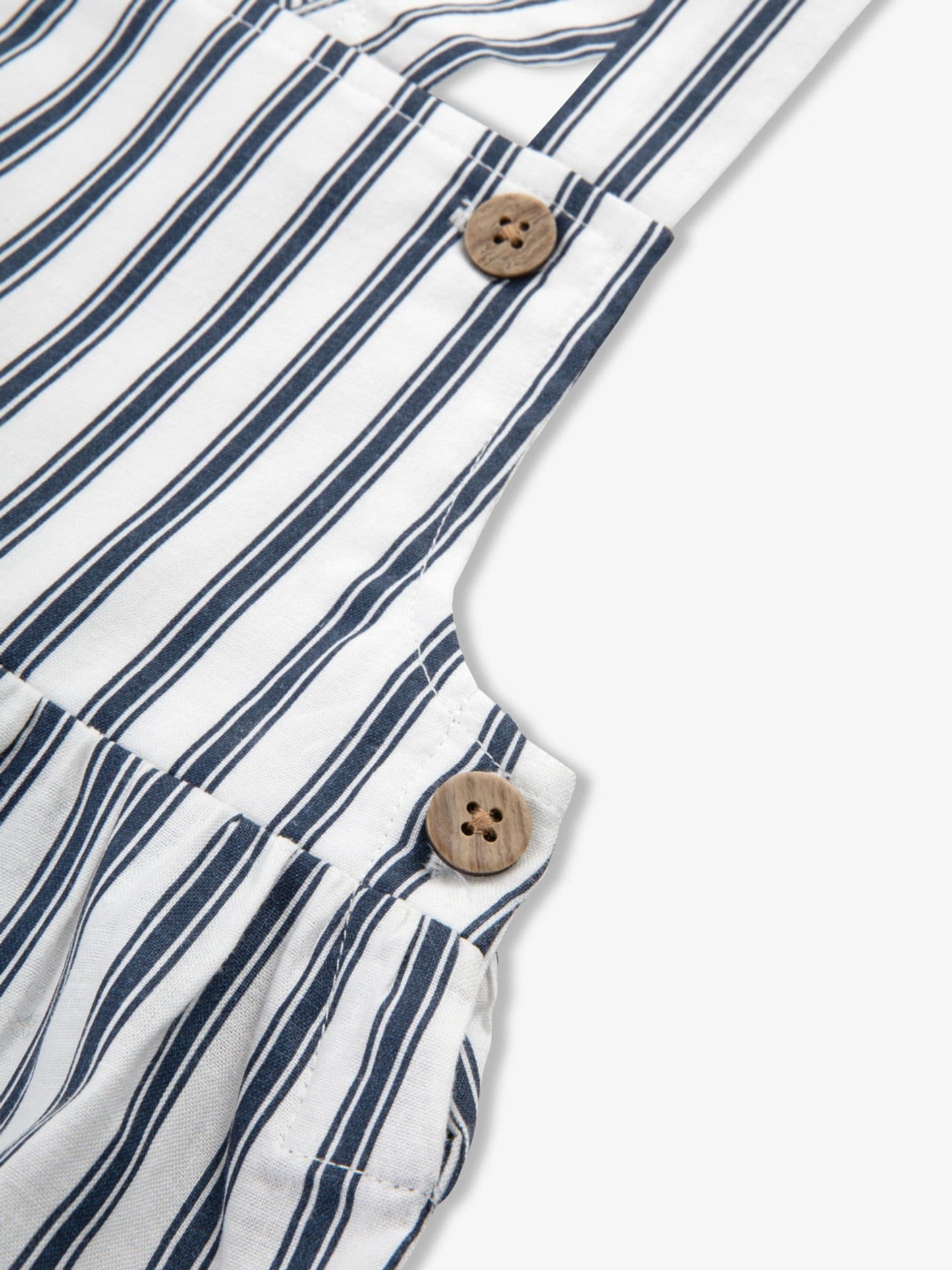The Little Tailor Blue Woven Shorty 100% Cotton Romper image 5