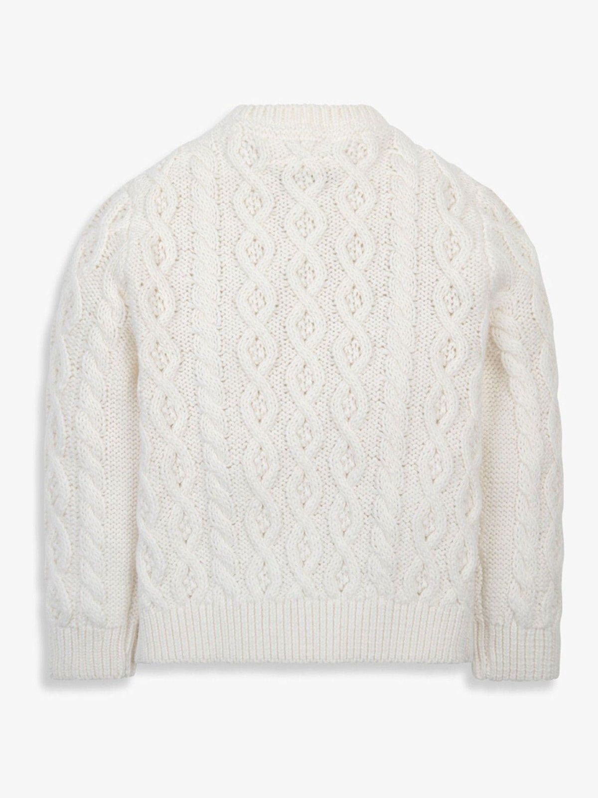 Dsiney Kidz - The Little Tailor Cream Fisherman Cable Knit 100 Cotton Cardigan image 4