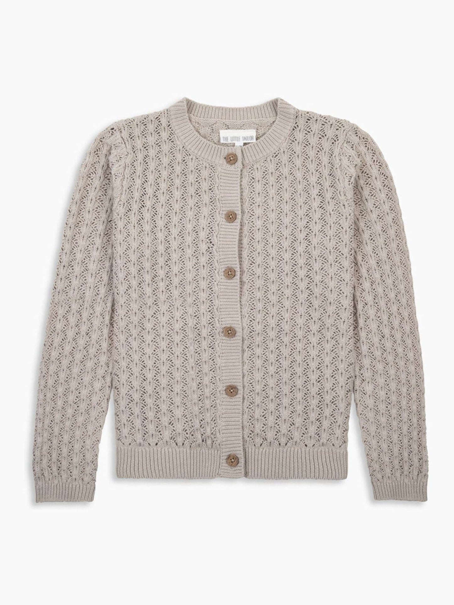Dsiney Kidz - The Little Tailor Natural Scallop Design Pointelle Cardigan image 1