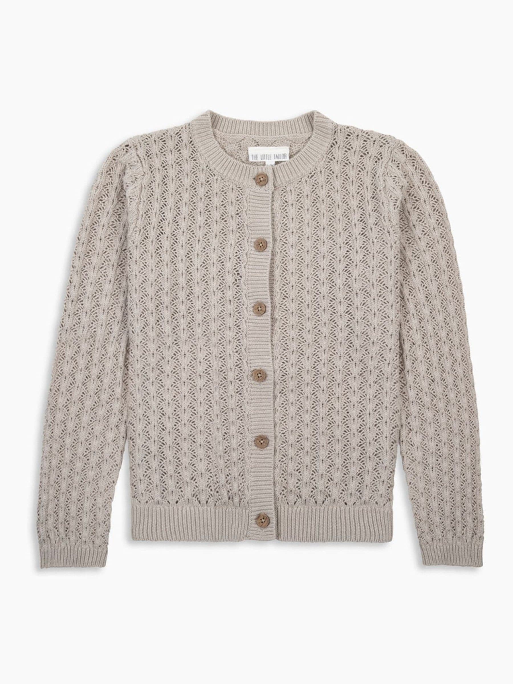 Dsiney Kidz - The Little Tailor Natural Scallop Design Pointelle Cardigan image 1