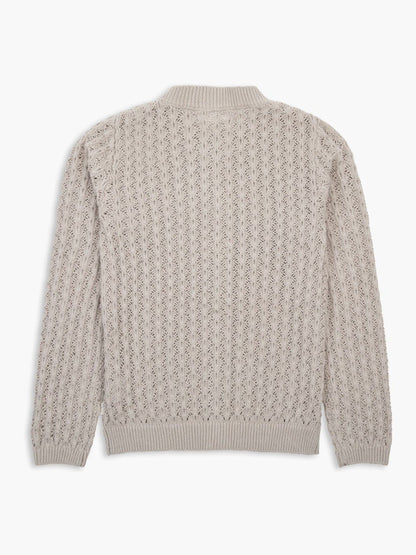 Dsiney Kidz - The Little Tailor Natural Scallop Design Pointelle Cardigan image 2